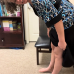 Kneecap release while bending over