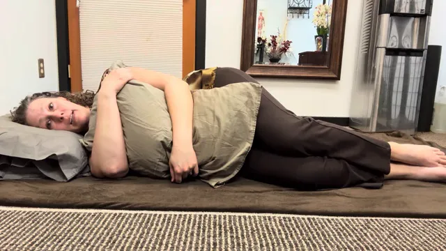 Small pillow hugged to protect shoulder and nerves